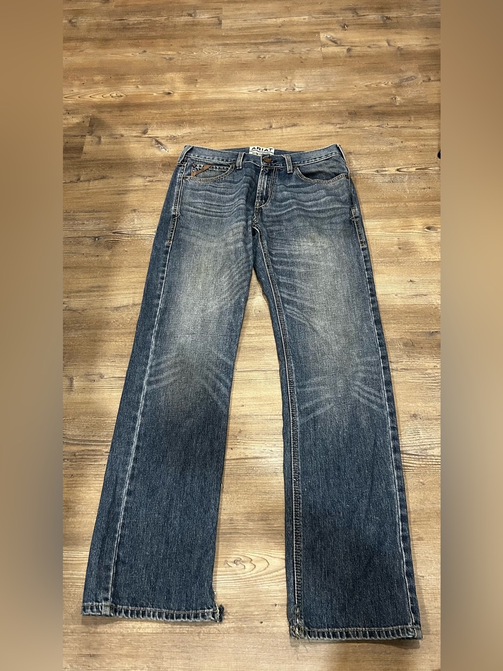 Ariat Men's Straight-Leg Washed Denim Jeans - Blue